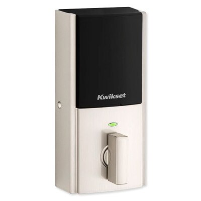 Kwikset Halo Touch Wi-Fi Contemporary Fingerprint Smart Lock, Satin Nickel